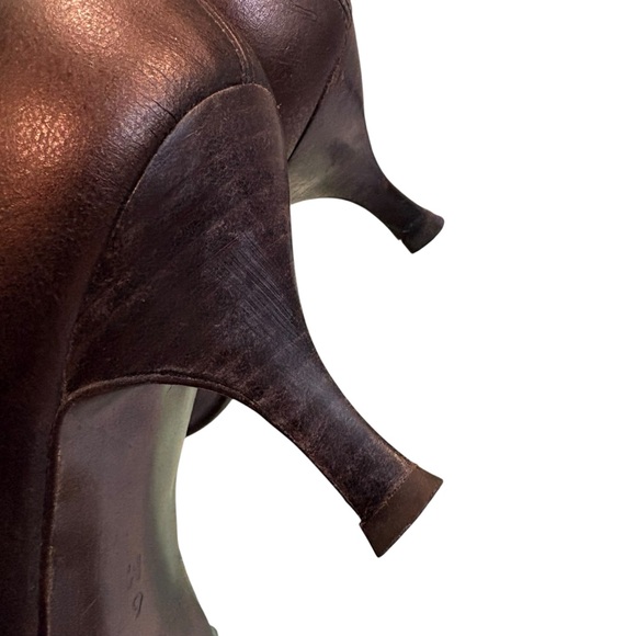 Donald J Pliner Lyndie Leather Ankle Booties in Bronze - Picture 11 of 16